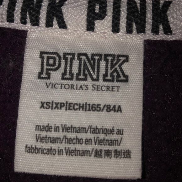 PINK Victoria’s Secret maroon fuzzy pullover - Picture 4 of 5